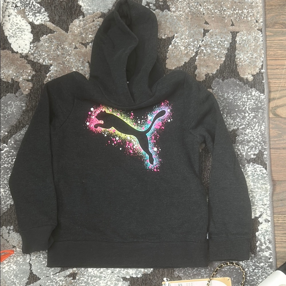 Puma Gray Sweatshirt with Vibrant Logo